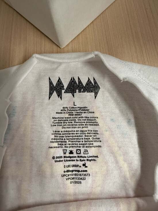 Def Leppard ~ Hysteria Tour 1988 ~ Unisex Adult Large - Picture 3 of 7